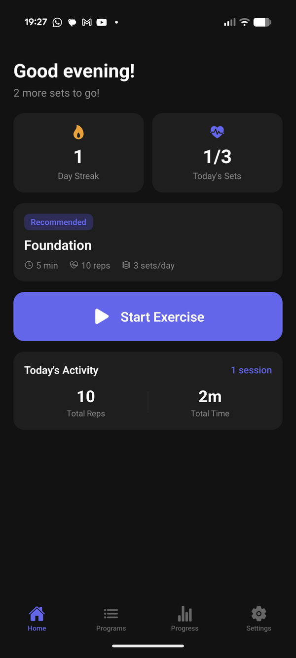 Pelvi app screenshot